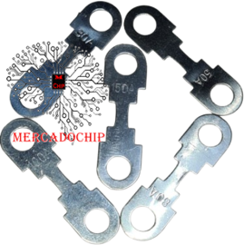 Fusvel de Fita Metlica Plana 12v x 30a/50a/80a/100a/150a Amp Kit 5 Un.