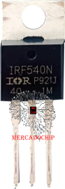 IRF540N Transitor Mosfet Canal N 100v 33a To-220