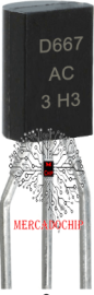2SD667 Transistor Bipolar NPN 120v 1a TO-92 Kit 5 Unidades.