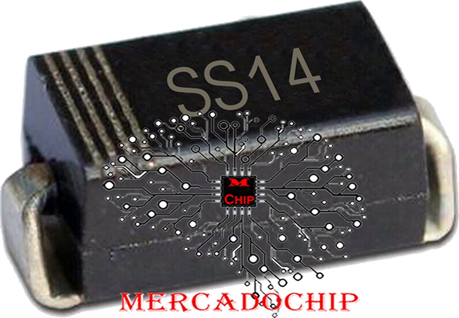 Diodo Retificador Schottky SS14_1N5819 SMD (10UNIDADES) - Mercadochip