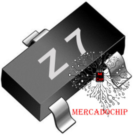 BZX84C8V2_Z7 Diodo Zener SMD 8,2v 0,35w Sot23 Kit 10un.